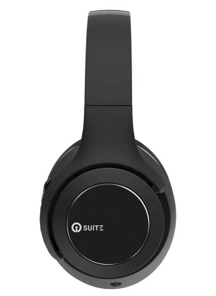 io suite iOsuite Focus 12 Wireless Over-Ear Headphones, Bluetooth 6.0, Dual 40mm Hi-Fi Drivers, 3 EQ Sound Modes, Up to 75H Playtime, Built-in Mic, Type-C Fast Charging – Black - Image 2